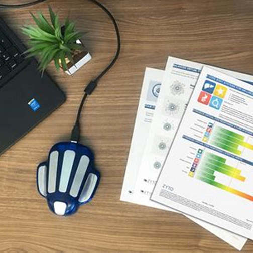 ZYTO Hand Cradle measures and records GSR data